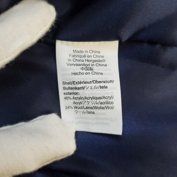 J. Crew Daphne Topcoat Italian Tweed Jacket Coat Wool Blend Navy Speckle Size 2 - Picture 8 of 10